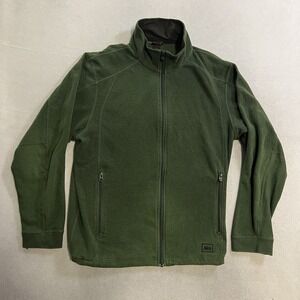 REI Fleece Jacket Men's Size Large Green Full Zip Long Sleeve